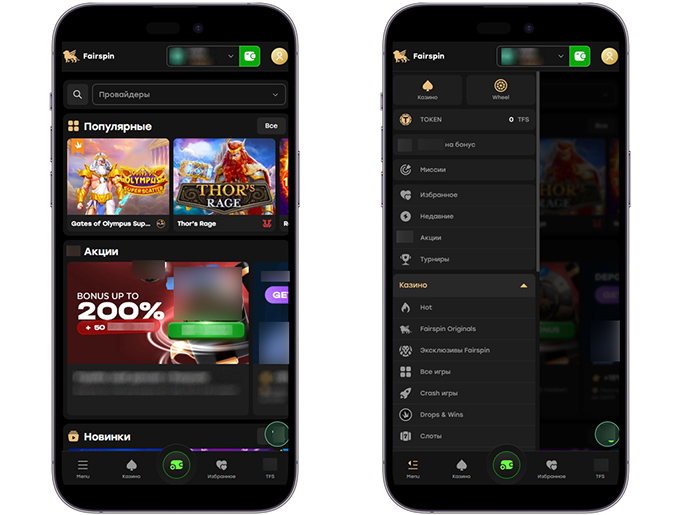 Оформление FairSpin Casino