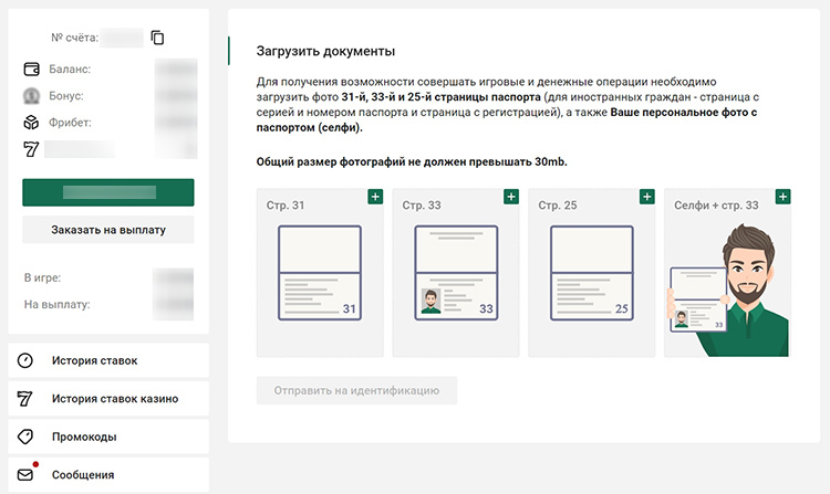 Подтверждение личности в Maxline
