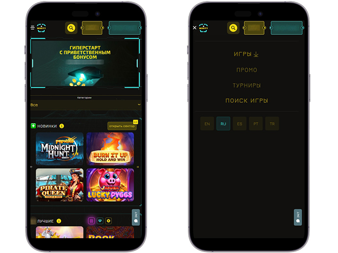 Обзор казино Winity