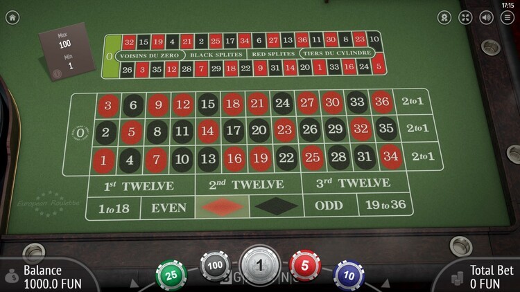 Интерфейс рулетки