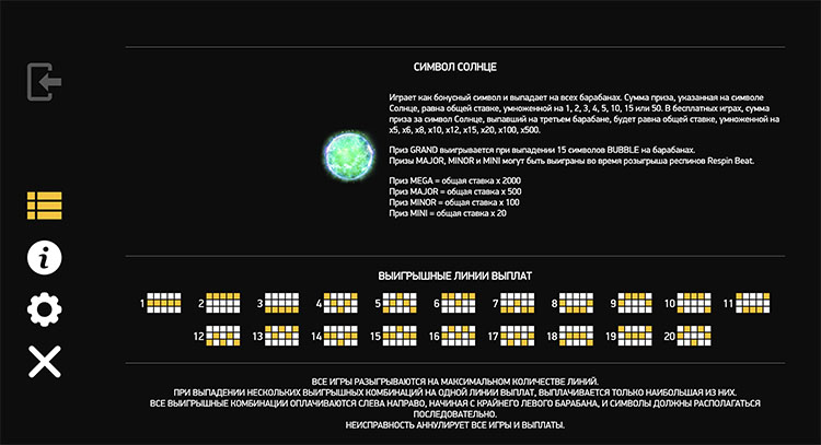 Линии выплат