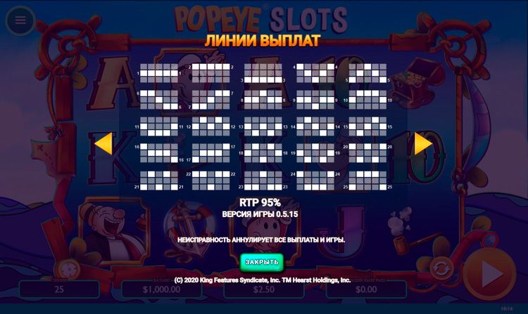 Линии выплат