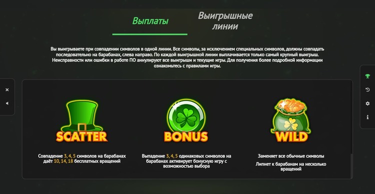 Игровые символы слота