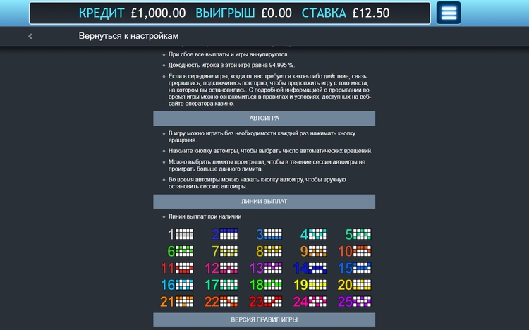 Линии ставок