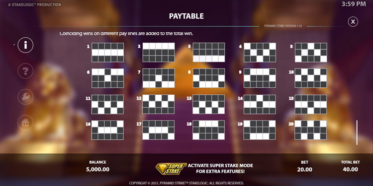 Линии выплат