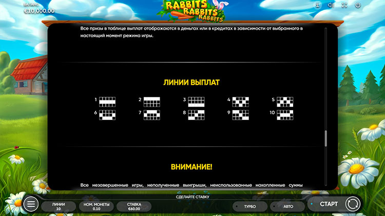 Линии выплат