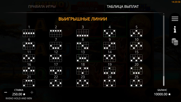 Линии выплат