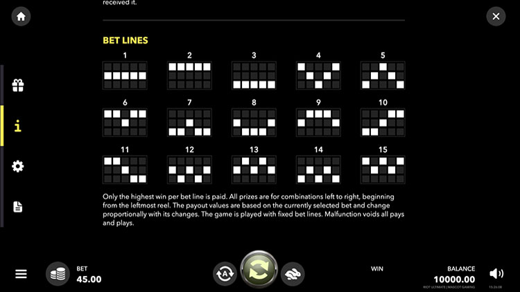 Линии выплат