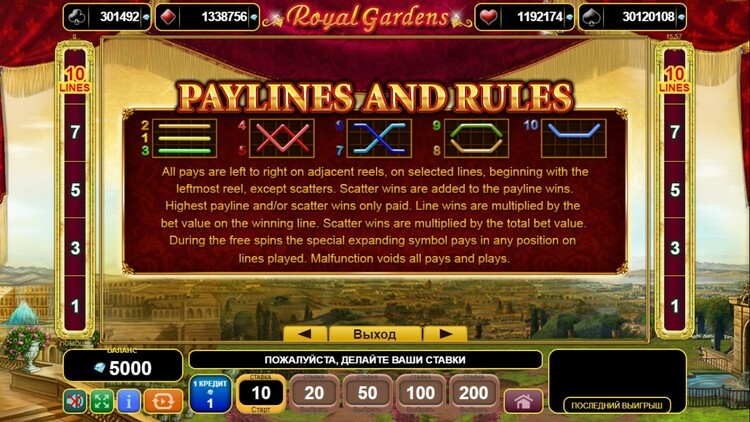 Линии выплат