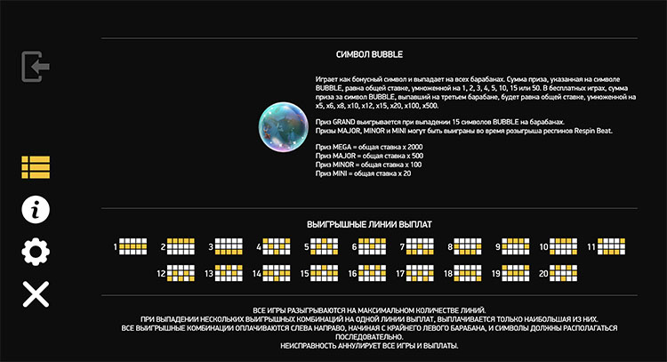 Линии выплат