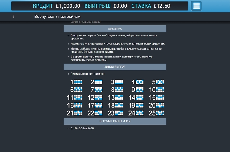 Линии выплат