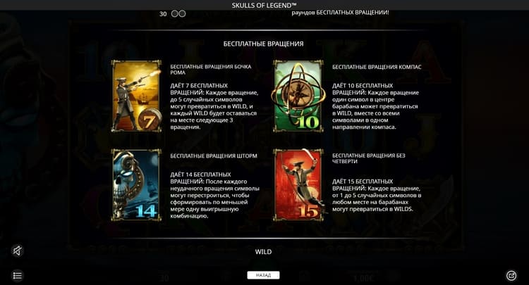 Бесплатные вращения