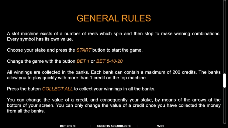 Правила видеослота