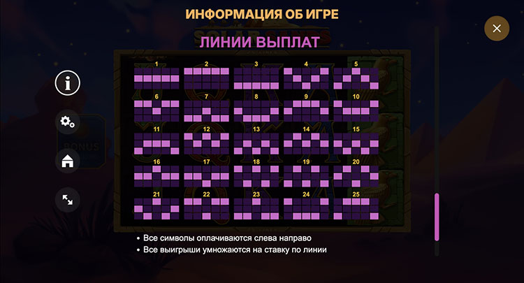 Линии выплат