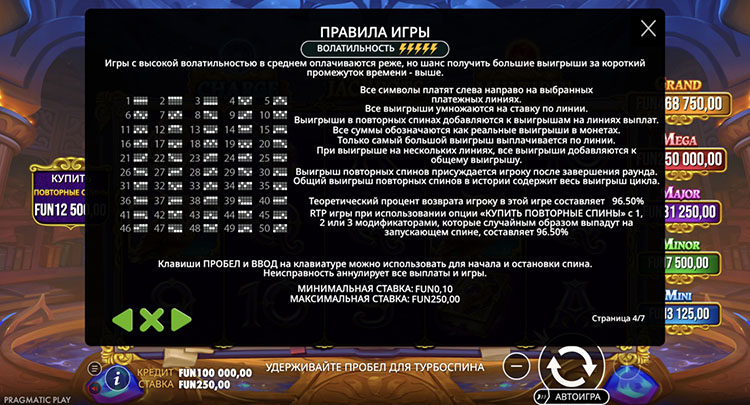 Линии выплат