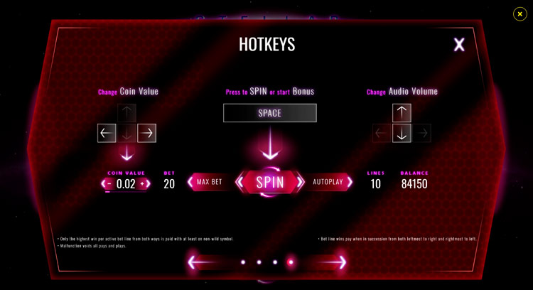 Настройки слота