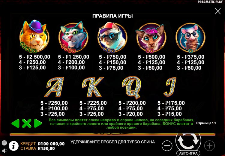 Игровые символы слота