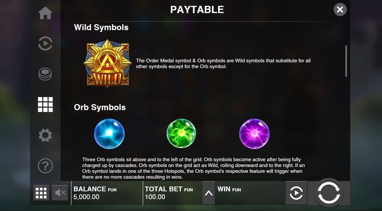 Игровые символы слота