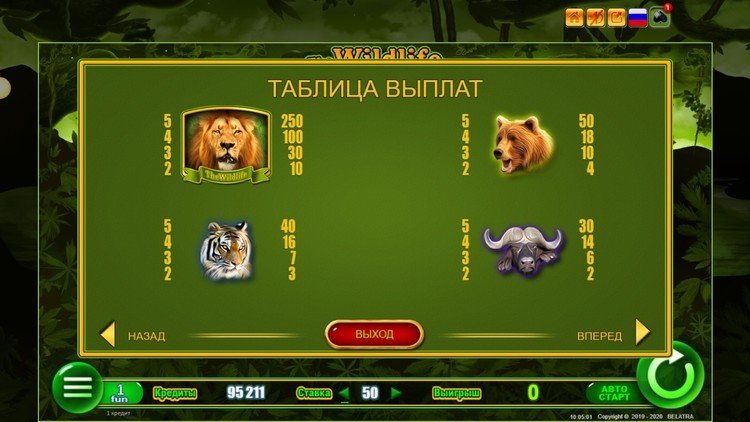 Коэффициенты выплат