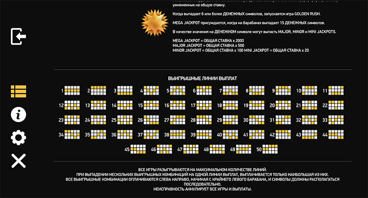 Линии выплат