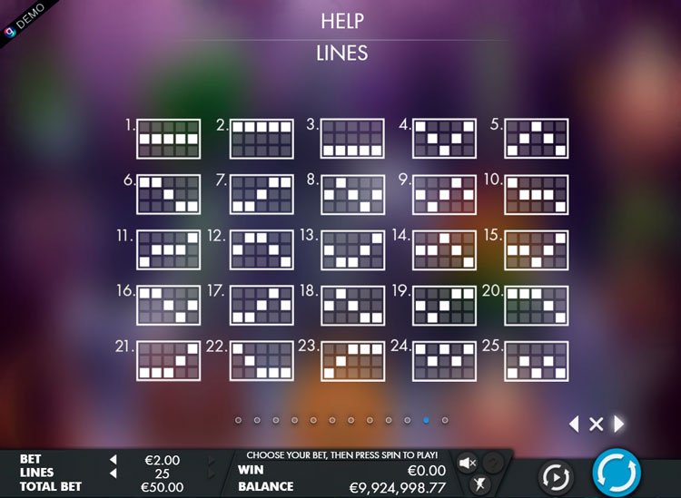 Варианты выигрышных линий