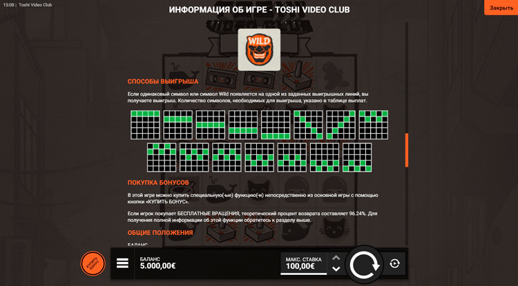 Линии выплат