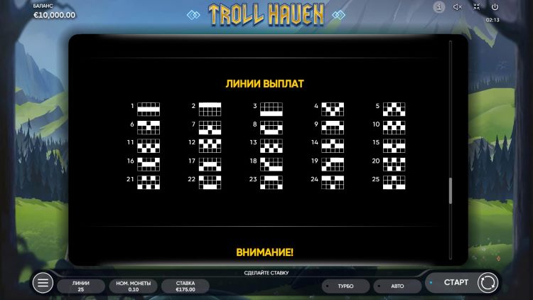 Линии выплат