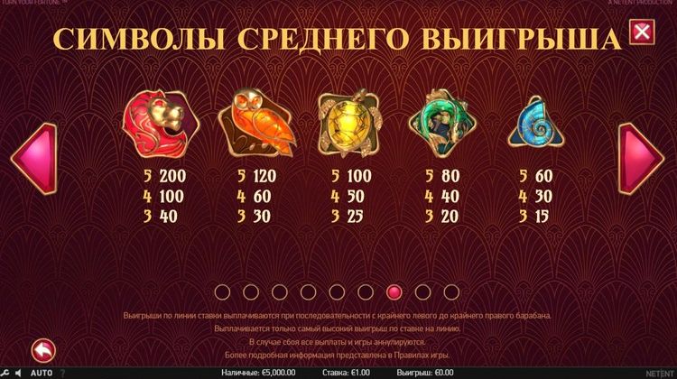 Таблица выплат