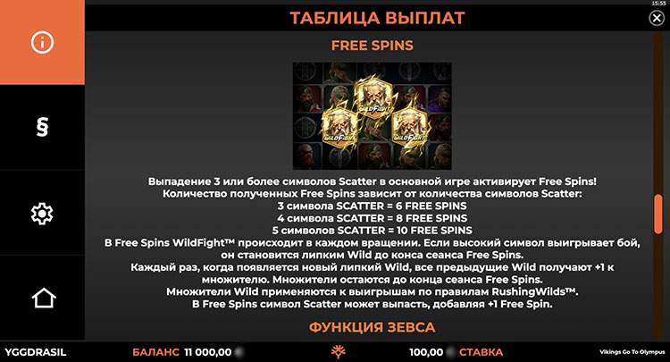 Бесплатные вращения