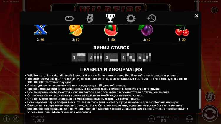 Линии ставок