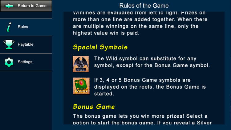 Игровые символы слота