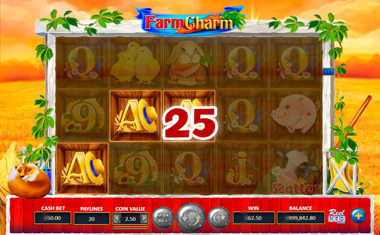 Выигрыш в автомате Farm Charm