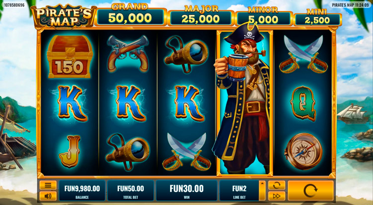 Выигрыш в слоте Pirate's Map