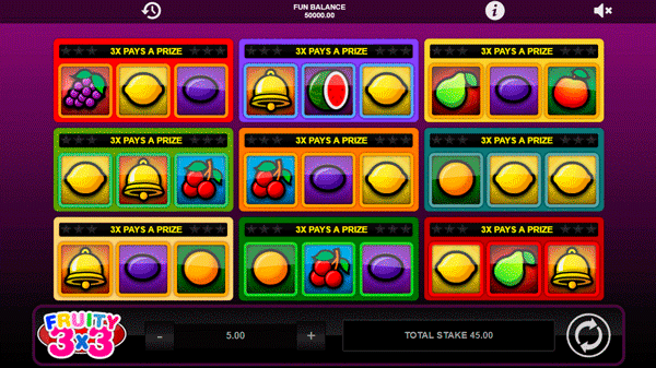 Игровой процесс Fruity 3x3