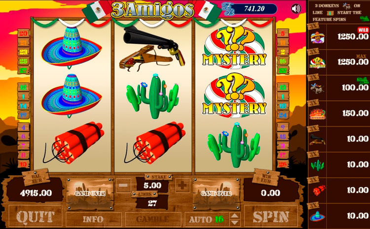 Игровое поле Three Amigos