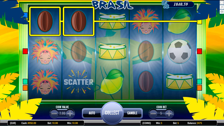 Выигрыш в автомате Brasil