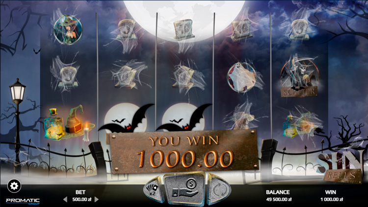 Выигрыш в слоте Sin Reels