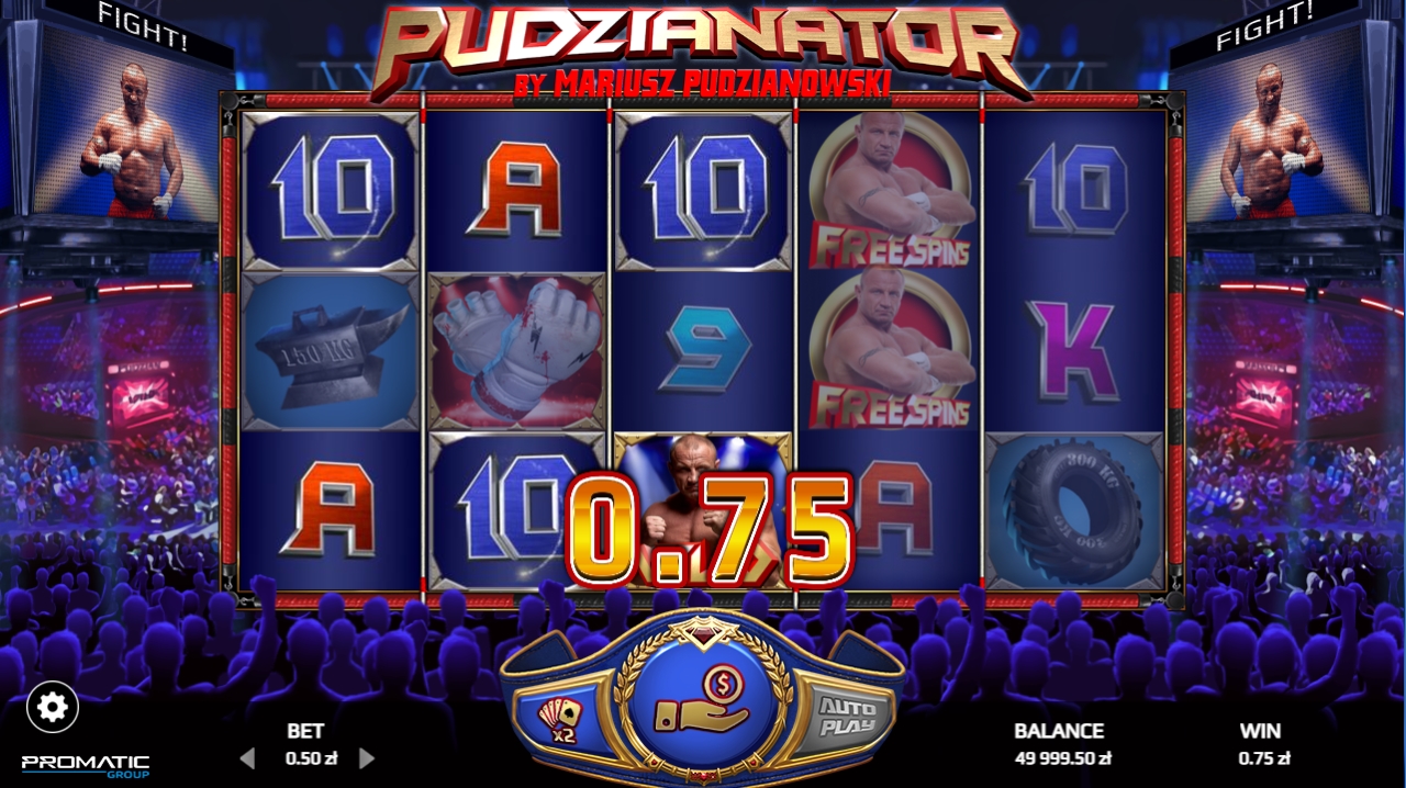 Выигрыш в игре Pudzianator