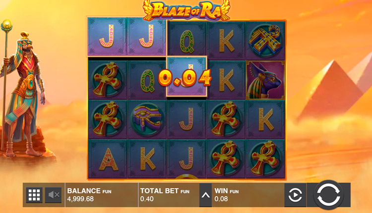 Выигрыш в слоте Blaze of Ra