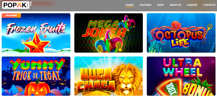 Слоты на сайте производителя