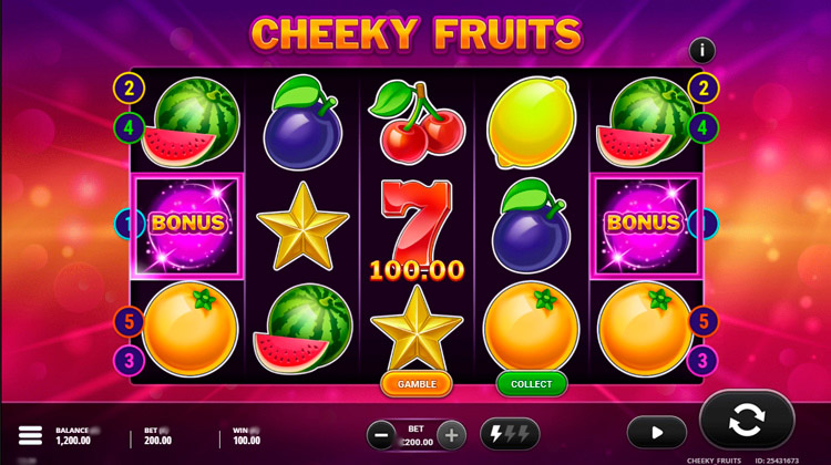 Выигрышная комбинация Cheeky Fruits