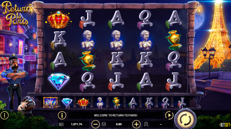 Игровое поле Return to Paris