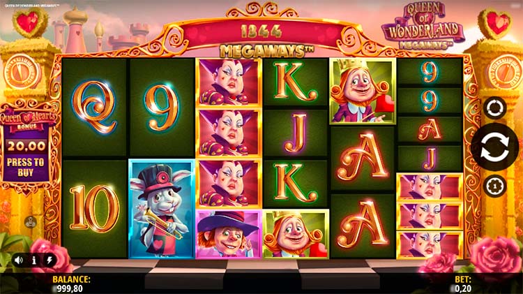 Геймплей Queen of Wonderland Megaways