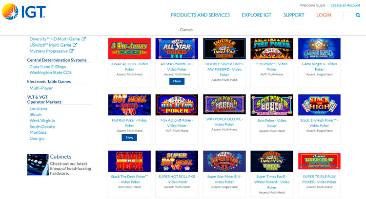 Видеопокер IGT