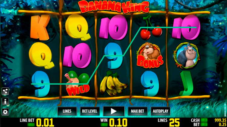 Выигрыш в слоте Banana King