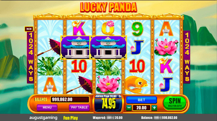 Выигрыш в слоте Lucky Panda