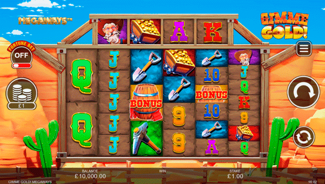 Геймплей Gimme Gold Megaways