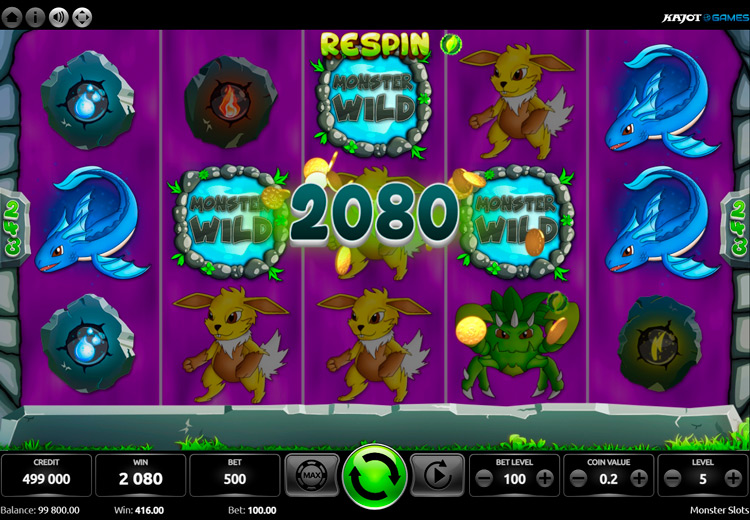 Выигрыш в слоте Monster Slot