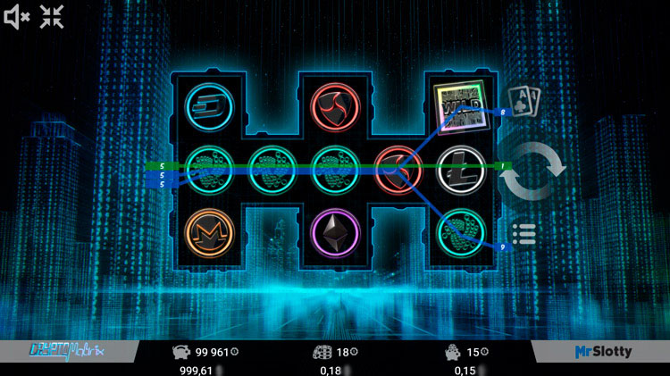 Выигрыш в слоте CryptoMatrix