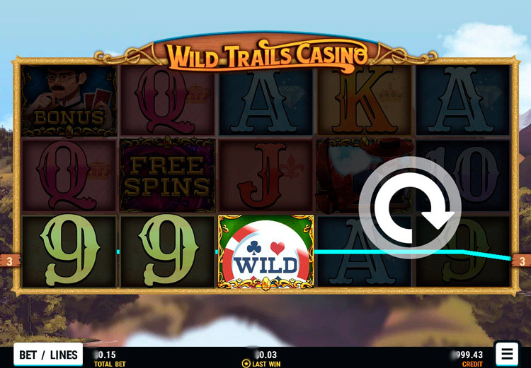Выигрыш в слоте Wild Trails Casino